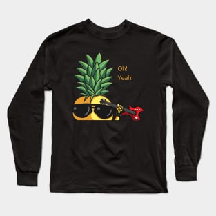 Heavy Metal Pineapple - Cute Funny Long Sleeve T-Shirt